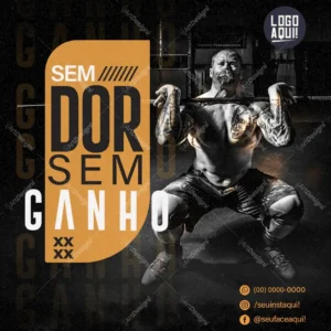 Fitness Sem Dor Sem Ganho PSD Editável G