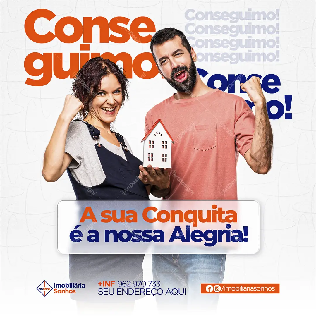 Imobiliária Conseguimos Financiar Sua Casa Social Media