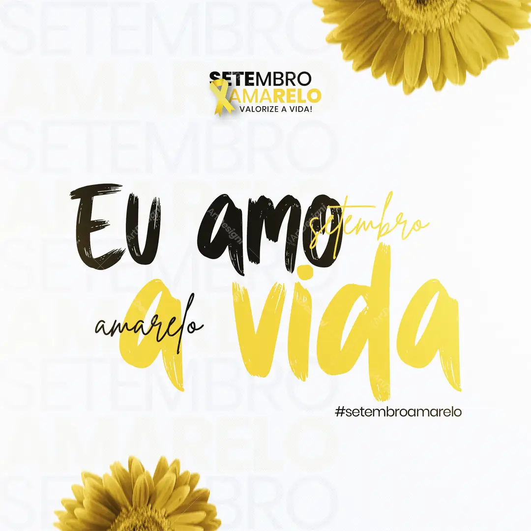 Post Valorize a Vida Setembro Amarelo Social Media