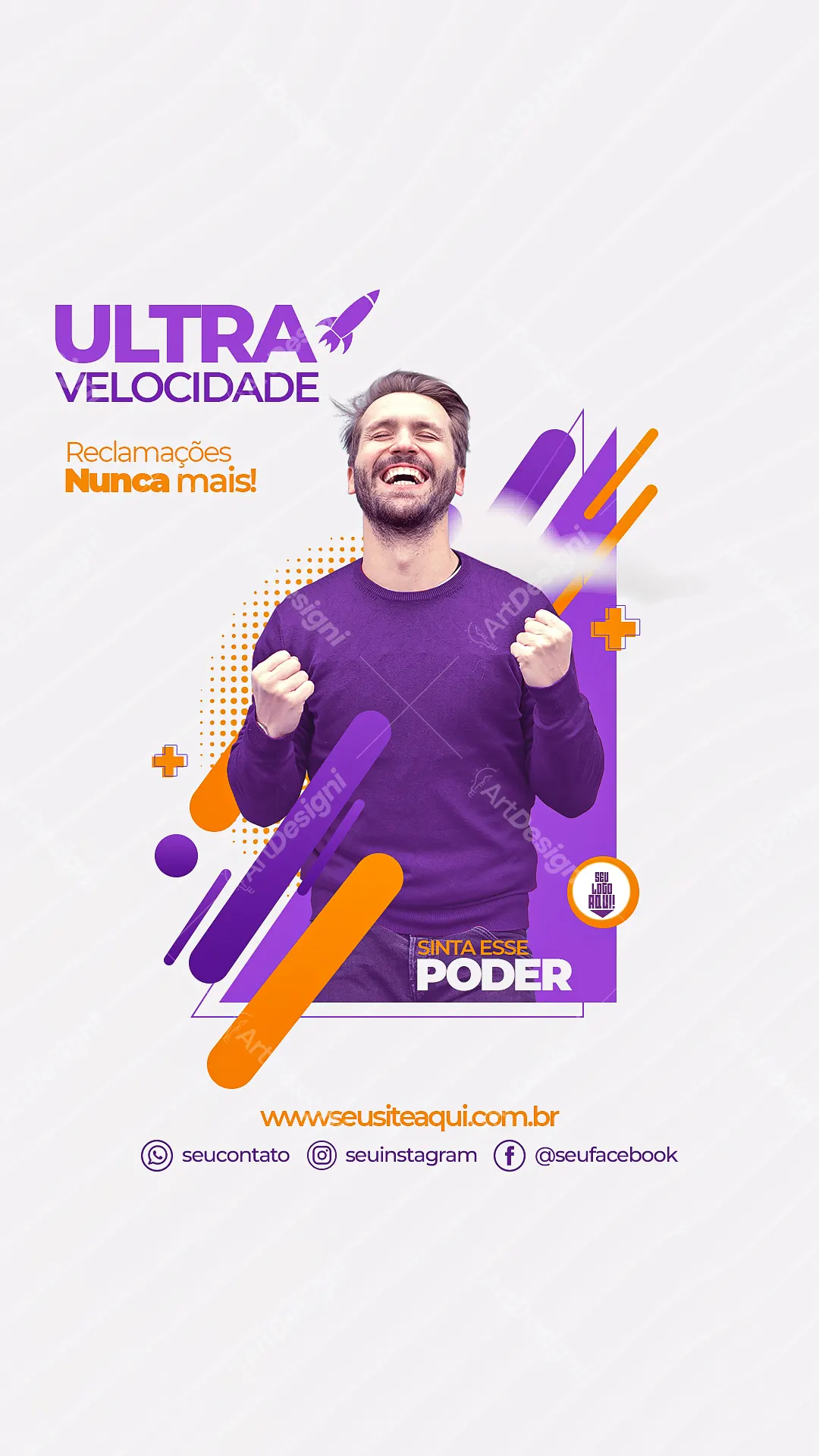 Provedor Ultra Velocidade Social Media PSD Editável G