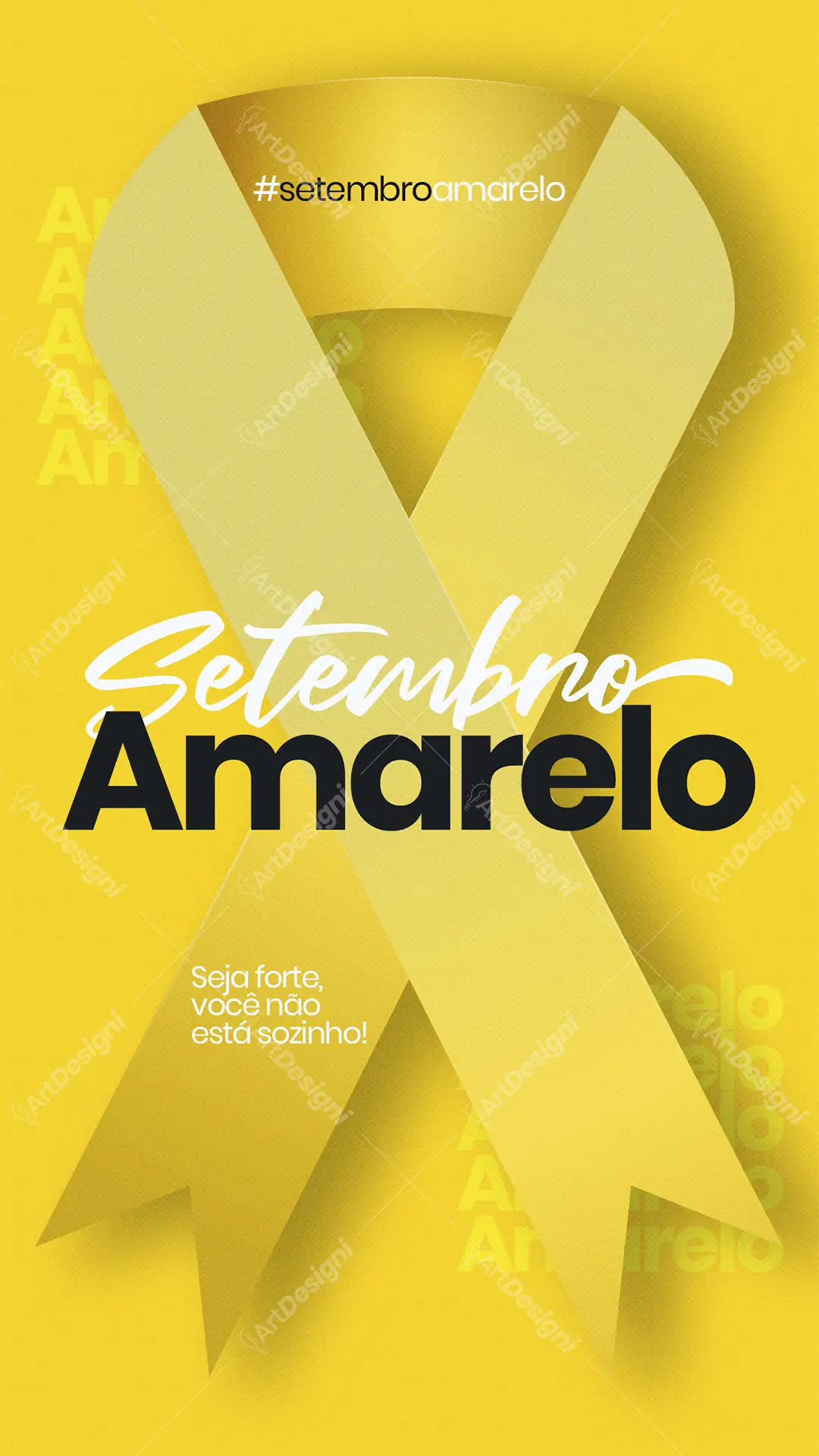 Status Mês Setembro Amarelo Social Media PSD Editável