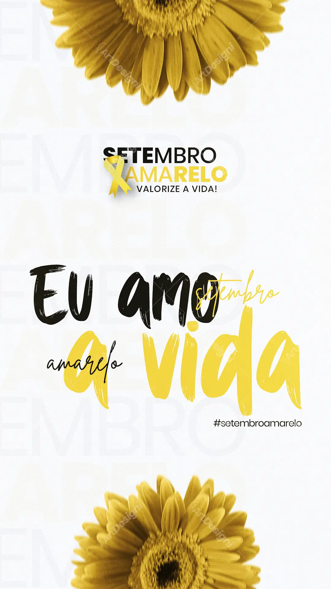 Status Valorize a Vida Setembro Amarelo Social Media